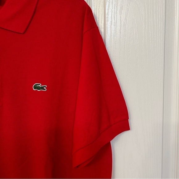 LACOSTE Men's Classic-Fit Short-Sleeve Polo Shirt in Red Size XL - Picture 4 of 11